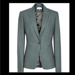 Reiss - Murphy Wool Blazer. size 6, teal green.
